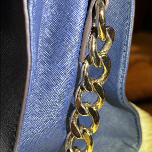 Michael Kors Blue Leather Satchel with Lock and Key 6736968 - Picture 5 of 12